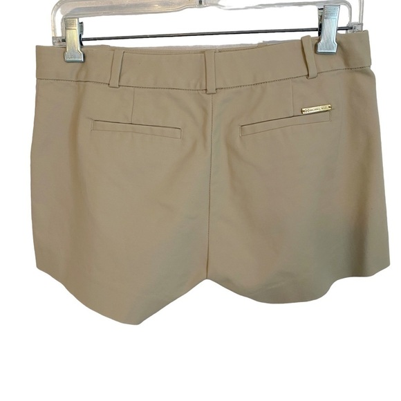 Michael Kors  Stretch Cotton Shorts Beige Ladies 4 - Picture 2 of 12
